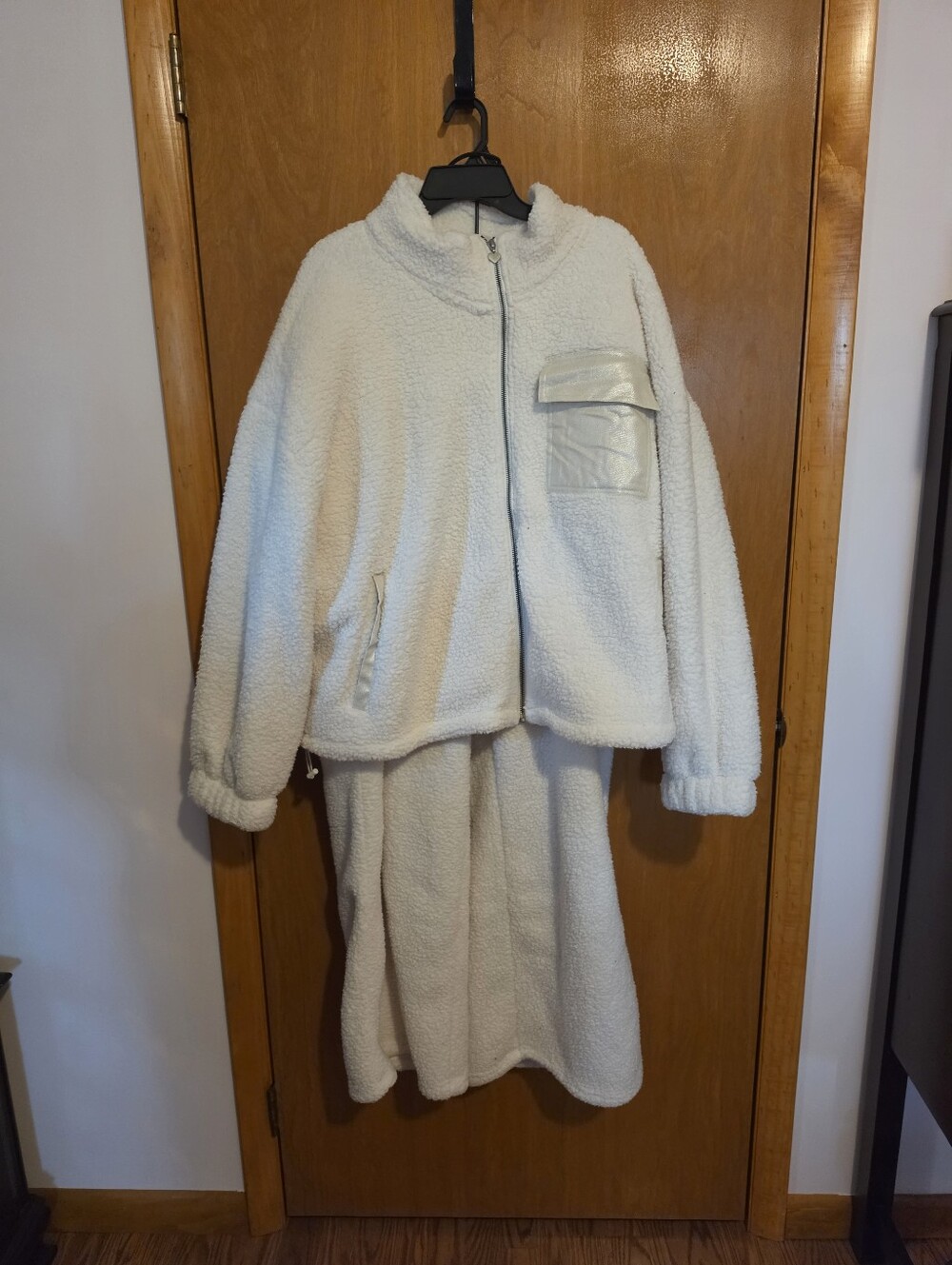 Celebrity Pink Sherpa Outfit